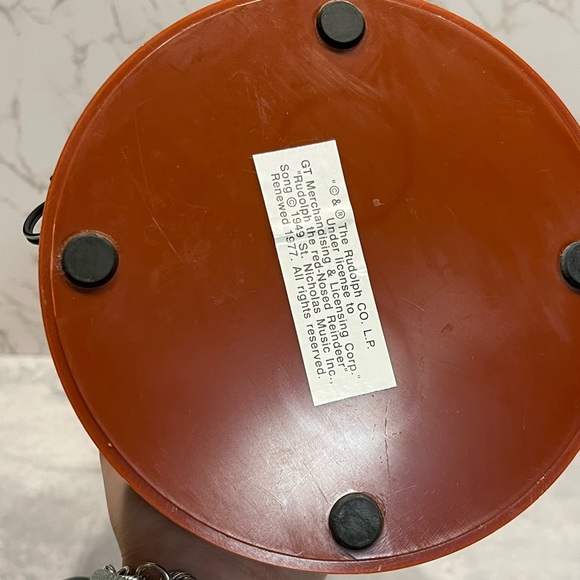 1977 Lighted Motionette Rudolph The Red Nosed Reindeer Dancing Musical RARE +Box - Picture 9 of 16